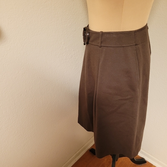 Talbots Brown Stretch Skirt with Built in Belt - Picture 4 of 6